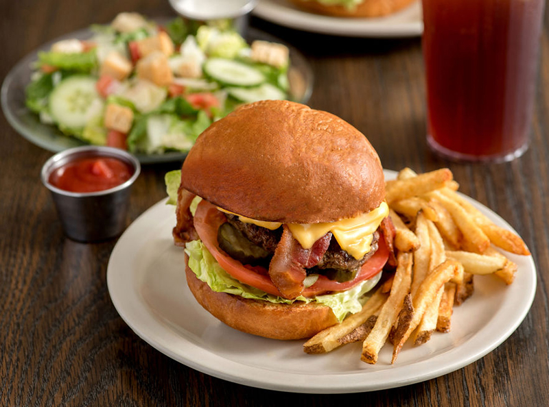 Great food in Nashville - bacon cheeseburger with hand cut french fries